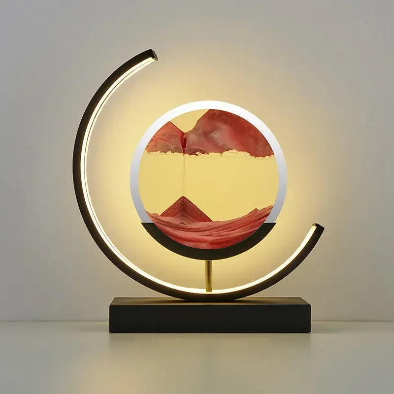 "Sierlijke zandloperlamp, elegante verlichting, verkrijgbaar in stijlvolle kleuren, met afstandsbediening en ingebouwde switc