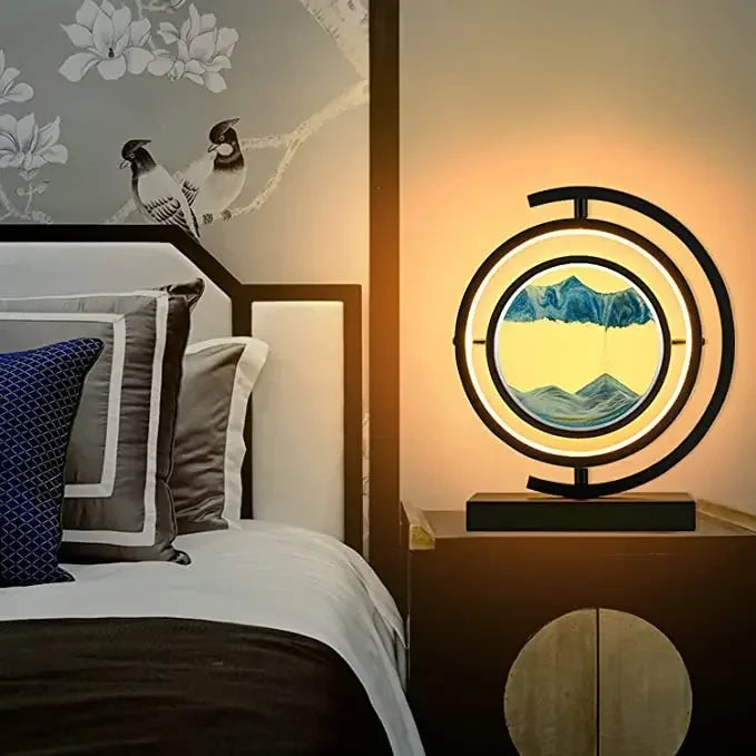 "Sierlijke zandloperlamp, elegante verlichting, verkrijgbaar in stijlvolle kleuren, met afstandsbediening en ingebouwde switc