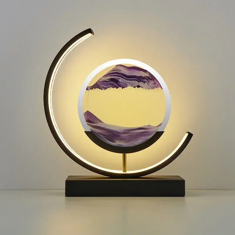 "Sierlijke zandloperlamp, elegante verlichting, verkrijgbaar in stijlvolle kleuren, met afstandsbediening en ingebouwde switc