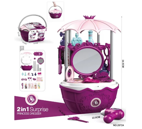Speelgoed ijskar voor kinderen met kleurrijke accessoires zoals ijsjes, lolly's en bekers voor creatief rollenspel.