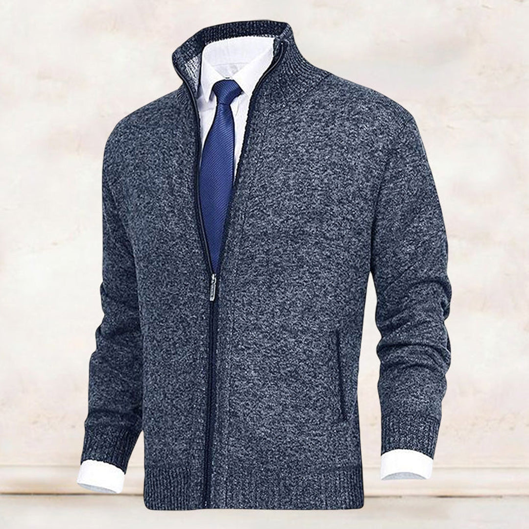 "Stijlvol herenfleece vest met rits, moderne pasvorm, comfortabel en warm, ideaal voor casual en formele gelegenheden."