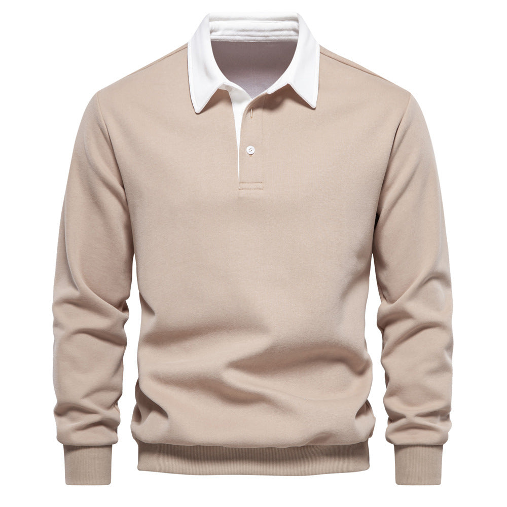 Stijlvol lang mouw poloshirt voor heren, katoenmix, regular-fit, tijdloos design, veelzijdig voor elke gelegenheid.