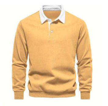 Stijlvol lang mouw poloshirt voor heren, katoenmix, regular-fit, tijdloos design, veelzijdig voor elke gelegenheid.