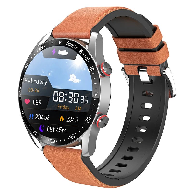 "Stijlvol slim horloge met touchscreen, niet-invasieve glucosemeter en gezondheidsfuncties in diverse stijlen."