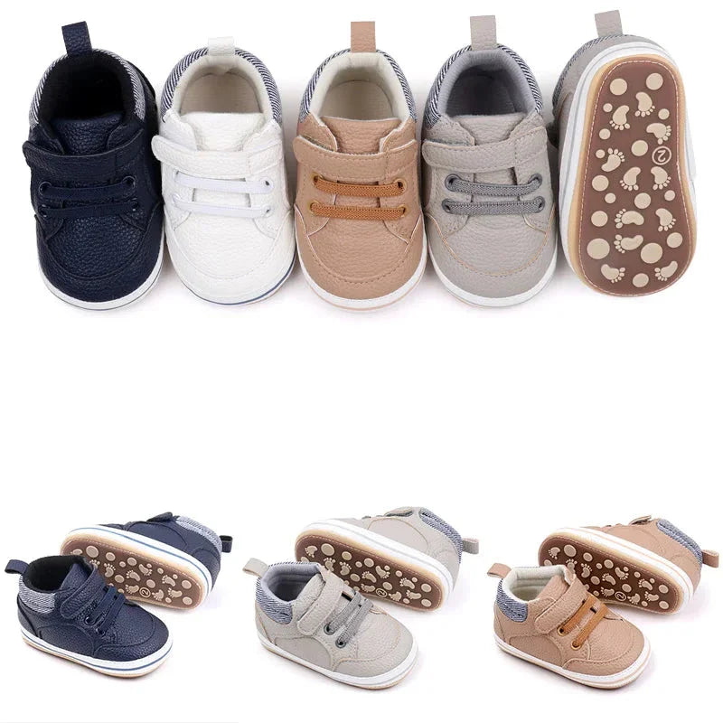 "Stijlvolle babyschoenen met zachte zolen, antislip en modieuze kleuren, ideaal voor eerste stapjes en comfortabel lopen."