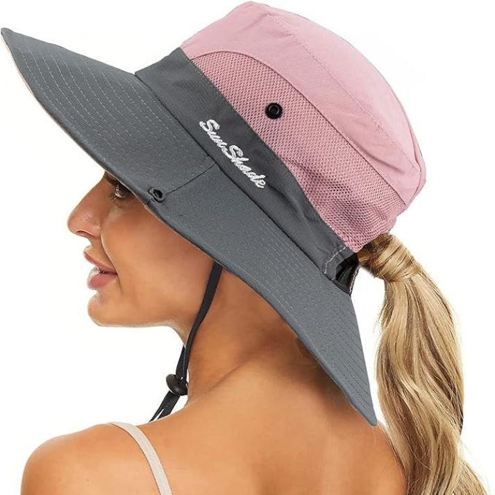 Stijlvolle dameshoed, UV-bescherming, brede rand, lichtgewicht, ademend, ideaal voor zonnige dagen en veelzijdige outfits.