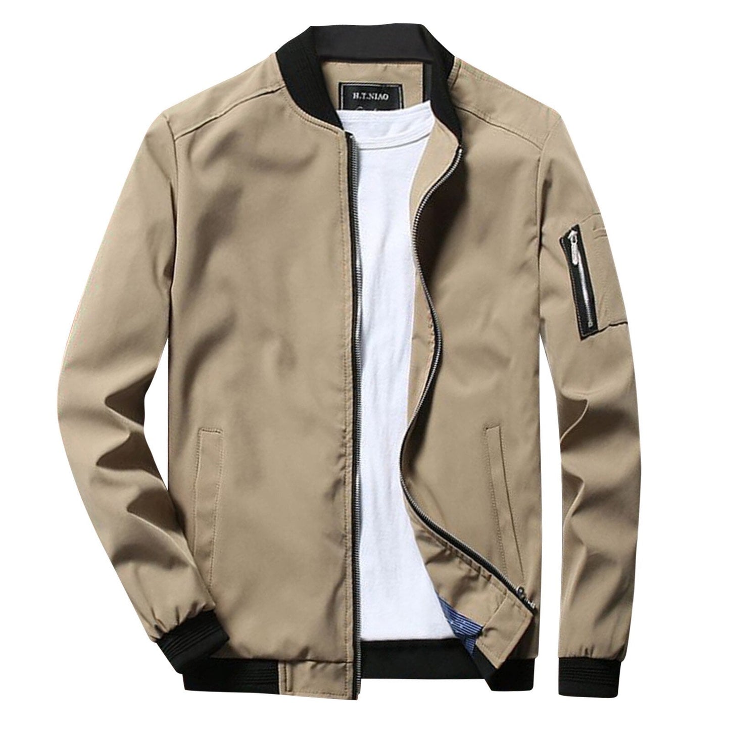 Stijlvolle heren zomerjas, kort model, veelzijdig design, hoge kwaliteit stof, ideal voor casual en formele gelegenheden.