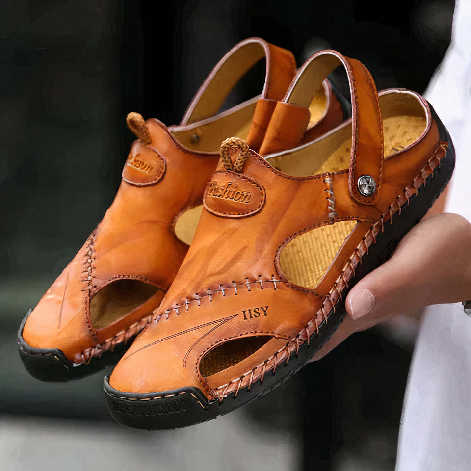 "Stijlvolle orthopedische leren sandalen voor dagelijks comfort, elegant design en hoogwaardige materialen"