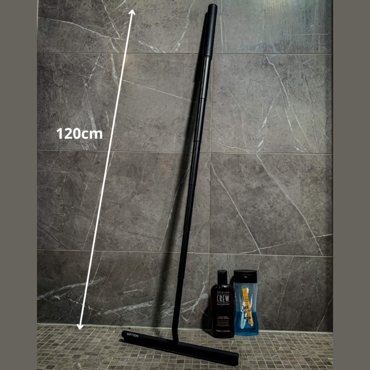 "Telescopische douchewisser, uitschuifbaar handvat, ideaal voor doucheschermen en tegels, ergonomisch ontwerp, makkelijk scho