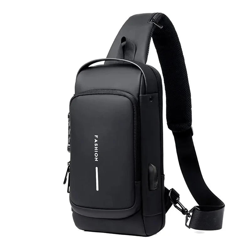 Unisex anti-diefstal rugzak met laptopvak, verborgen ritsen, waterafstotend, zwart; ideaal voor reizen en werk.