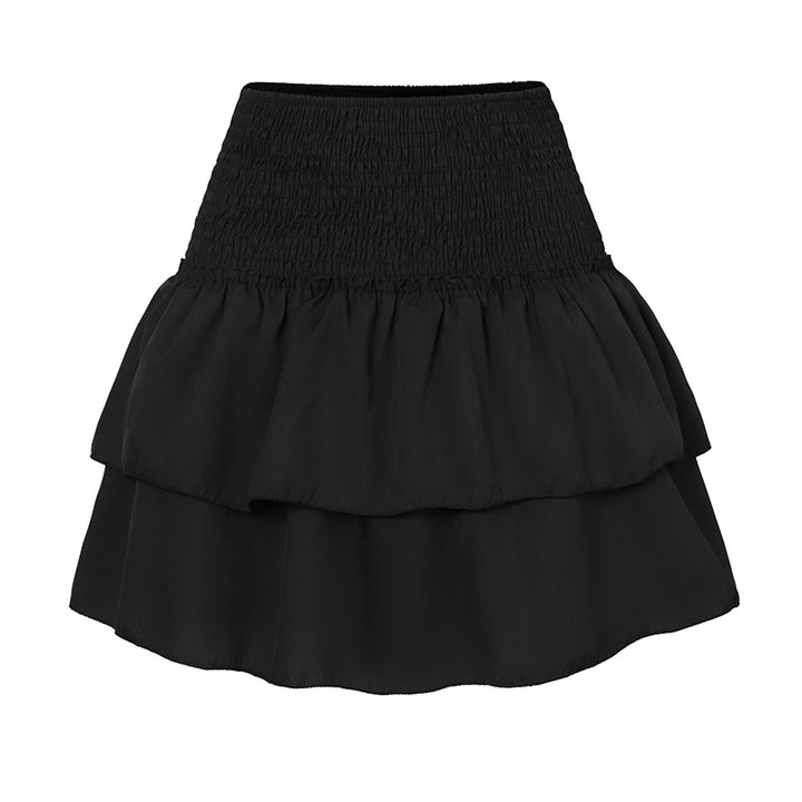 "Vrolijke kleurrijke damesrok met boho-print, elastische tailleband, luchtig ontwerp geschikt voor lente en zomer."