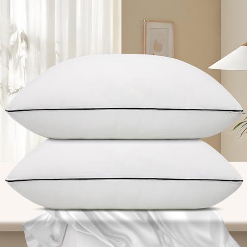 "Zacht wit hotel kwaliteit hoofdkussen, ademend microvezel, 45x70 cm, biedt ultiem luxe comfort en ondersteuning."