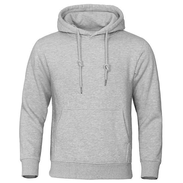 "Zachte ademende herencasual hoodie in grijs met capuchon en kangoeroezak, stijlvol en comfortabel ontwerp voor dagelijks geb