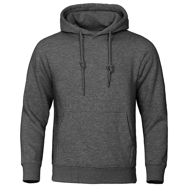 "Zachte ademende herencasual hoodie in grijs met capuchon en kangoeroezak, stijlvol en comfortabel ontwerp voor dagelijks geb