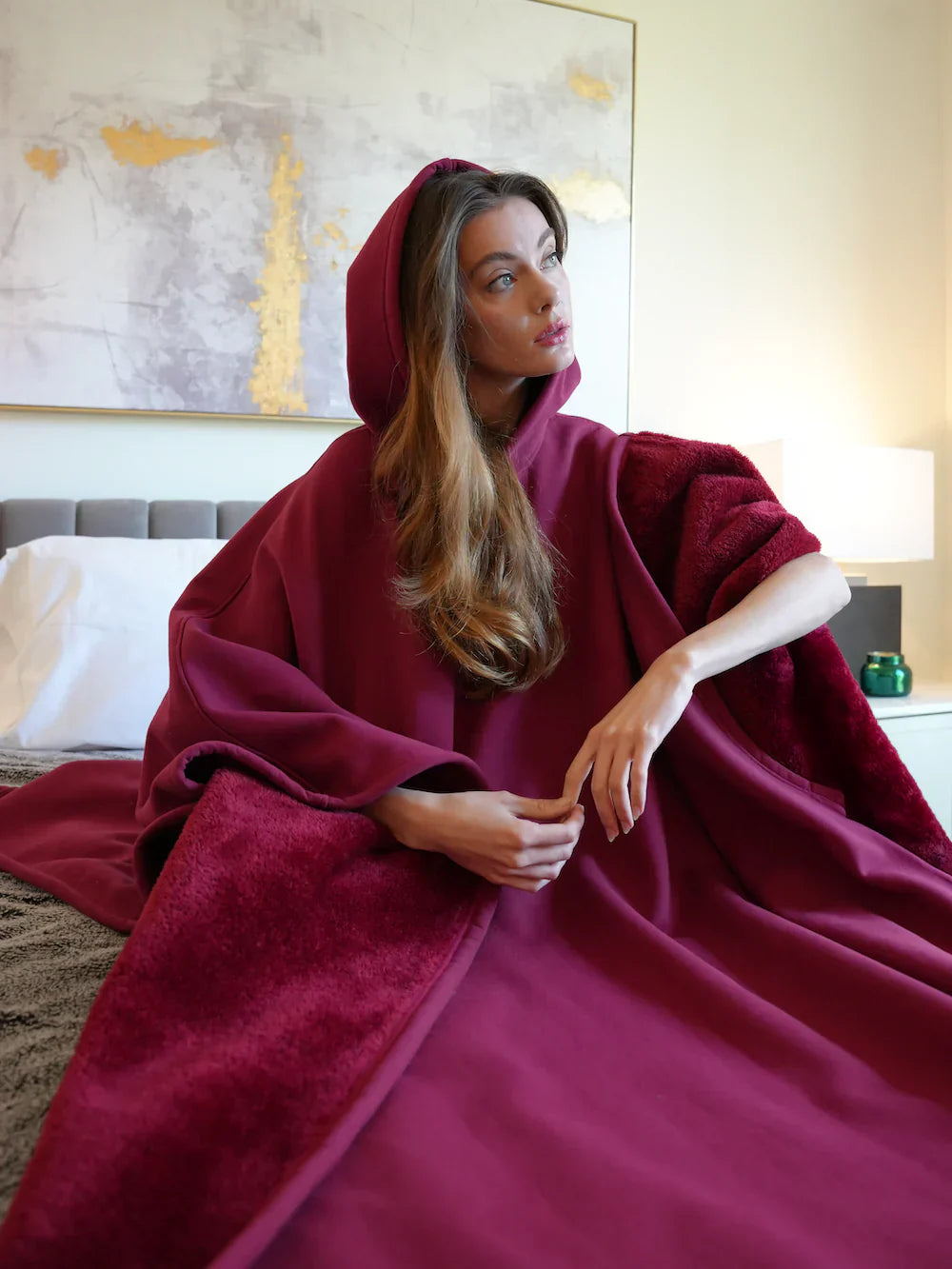 "Zachte oversized hoodie blanket, zijdezachte stof, ademend en warm, beschikbaar in diverse kleuren voor ultiem comfort thuis
