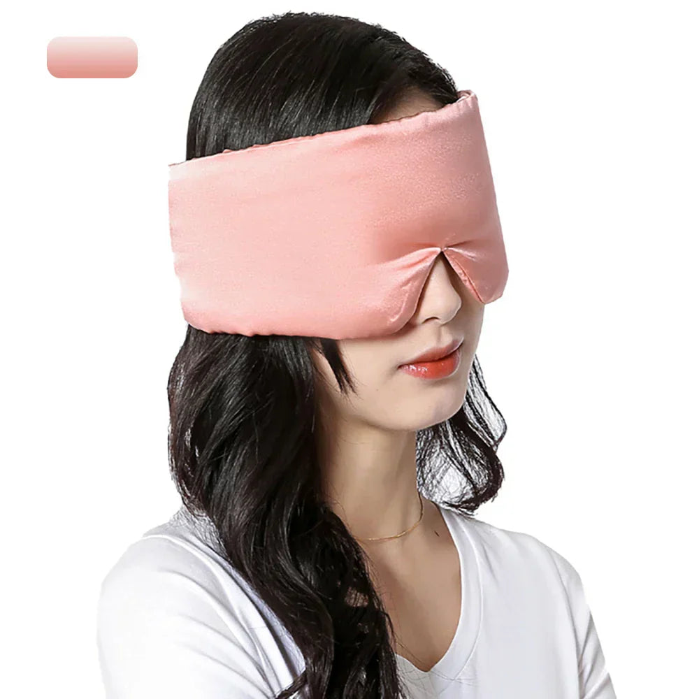 "Zijde slaapmasker voor dames in diverse kleuren, 100% moerbeizijde, luxe zacht met verstelbare band en volledige lichtblokke