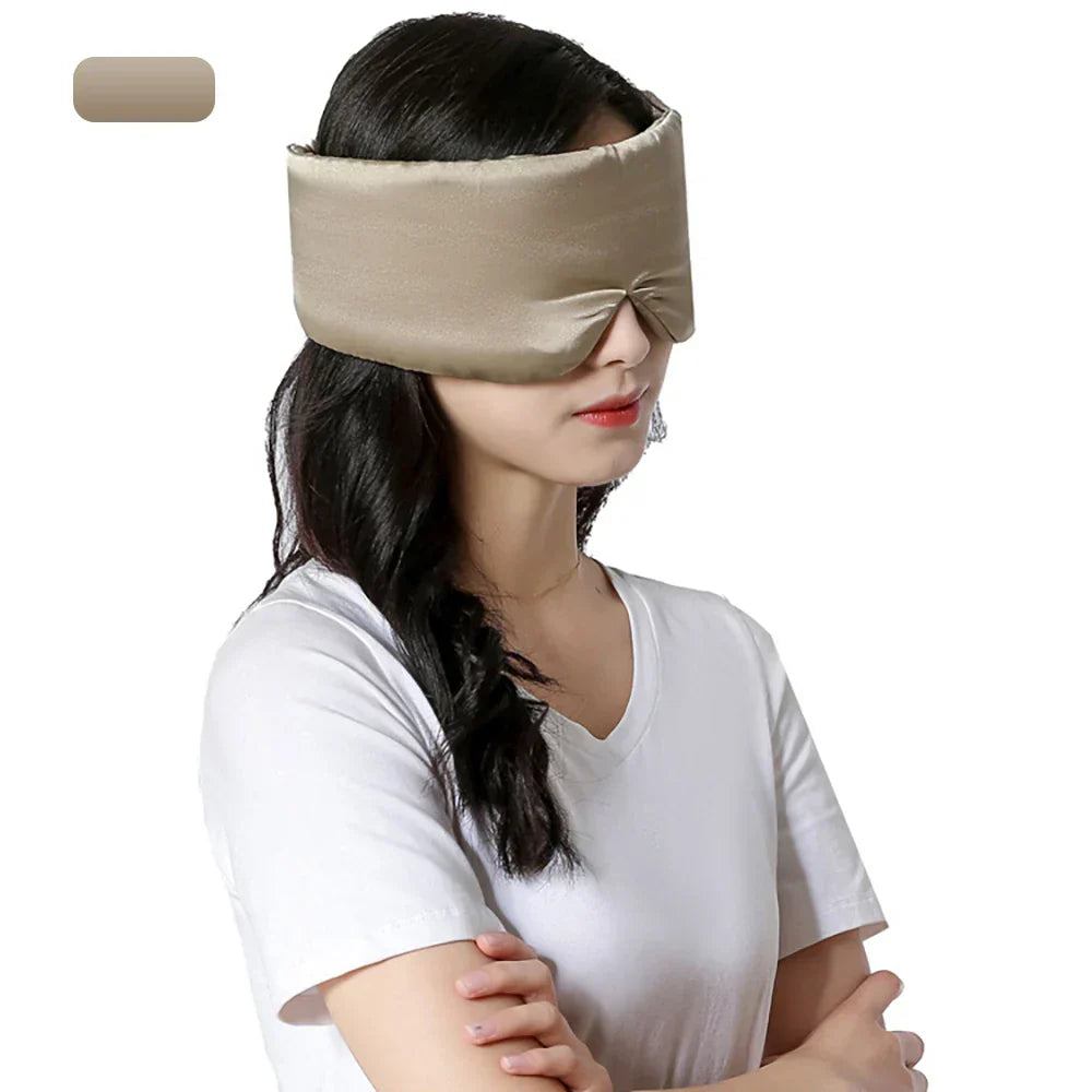 "Zijde slaapmasker voor dames in diverse kleuren, 100% moerbeizijde, luxe zacht met verstelbare band en volledige lichtblokke