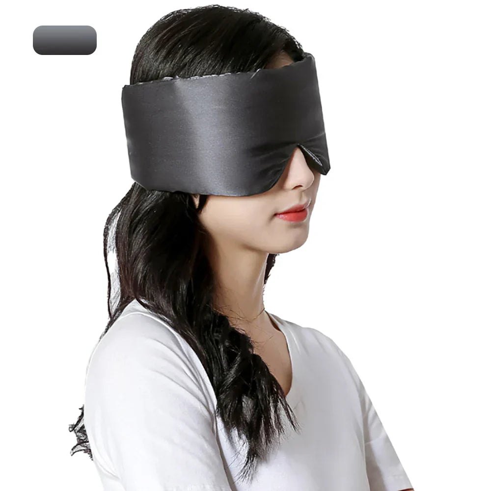 "Zijde slaapmasker voor dames in diverse kleuren, 100% moerbeizijde, luxe zacht met verstelbare band en volledige lichtblokke