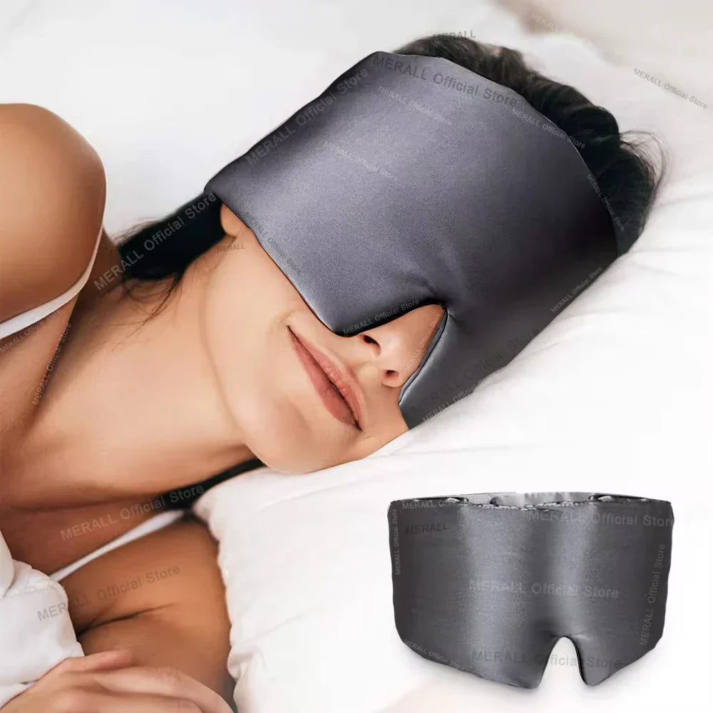 "Zijde slaapmasker voor dames in diverse kleuren, 100% moerbeizijde, luxe zacht met verstelbare band en volledige lichtblokke