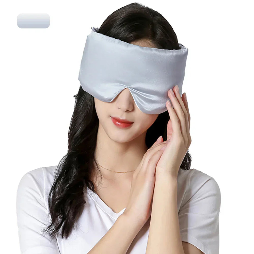 "Zijde slaapmasker voor dames in diverse kleuren, 100% moerbeizijde, luxe zacht met verstelbare band en volledige lichtblokke