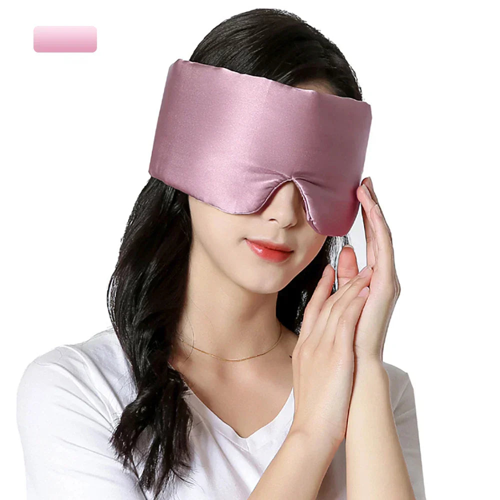 "Zijde slaapmasker voor dames in diverse kleuren, 100% moerbeizijde, luxe zacht met verstelbare band en volledige lichtblokke