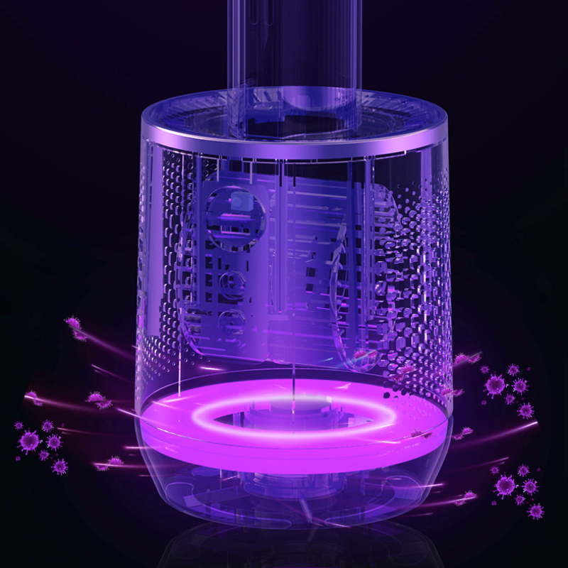 "3-in-1 luchtkoeler en luchtreiniger met UV-licht, compact ontwerp, geschikt voor iedere ruimte, brengt koele en schone lucht