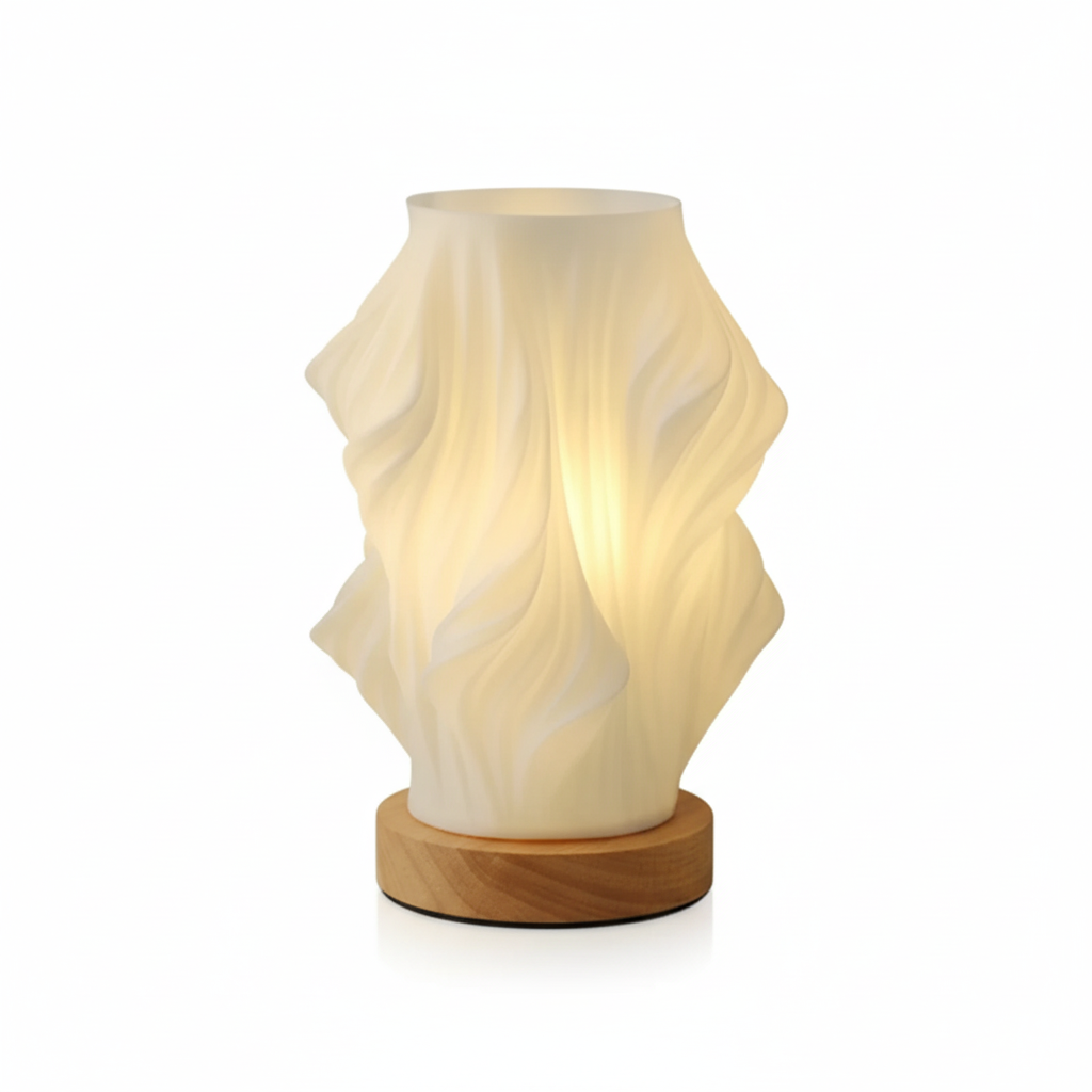 Luxe Tafellamp met Swirl Ontwerp | Moderne LED Lamp