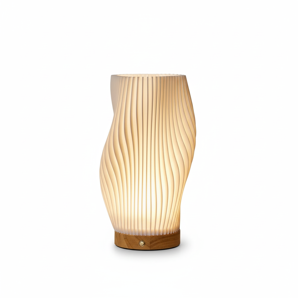 Luxe Tafellamp met Swirl Ontwerp | Moderne LED Lamp