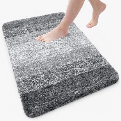 "Antislip badmat microvezel, super absorberend, blauw, droogt snel, voorkomt uitglijden, luxe en veilig voor badkamer"
