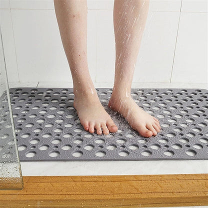 "Antislip douchemat met antibacteriële bescherming, duurzaam PVC, sterke zuignappen, rechthoekig, voor veilige badkamer."