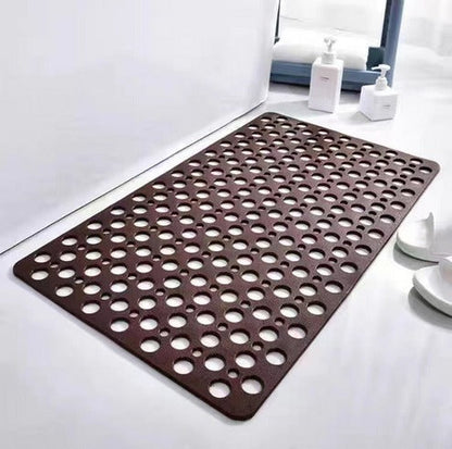 "Antislip douchemat met antibacteriële bescherming, duurzaam PVC, sterke zuignappen, rechthoekig, voor veilige badkamer."