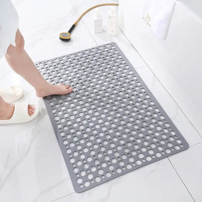 "Antislip douchemat met antibacteriële bescherming, duurzaam PVC, sterke zuignappen, rechthoekig, voor veilige badkamer."