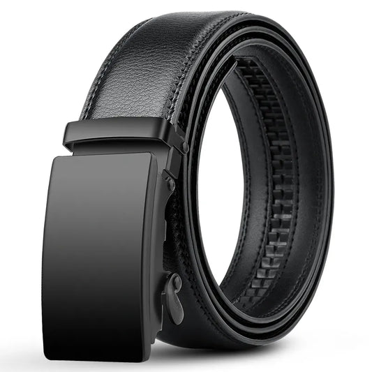 "Automatische PU leren riem met metalen gesp, verstelbaar voor de moderne man, geschikt voor zowel casual als zakelijke outfi