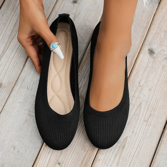"Ballerina schoenen dames, antislip, elegant design, comfortabele pasvorm, ademend materiaal, ideaal voor dagelijks gebruik."