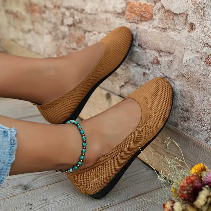 "Ballerina schoenen dames, antislip, elegant design, comfortabele pasvorm, ademend materiaal, ideaal voor dagelijks gebruik."