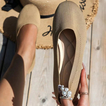 "Ballerina schoenen dames, antislip, elegant design, comfortabele pasvorm, ademend materiaal, ideaal voor dagelijks gebruik."