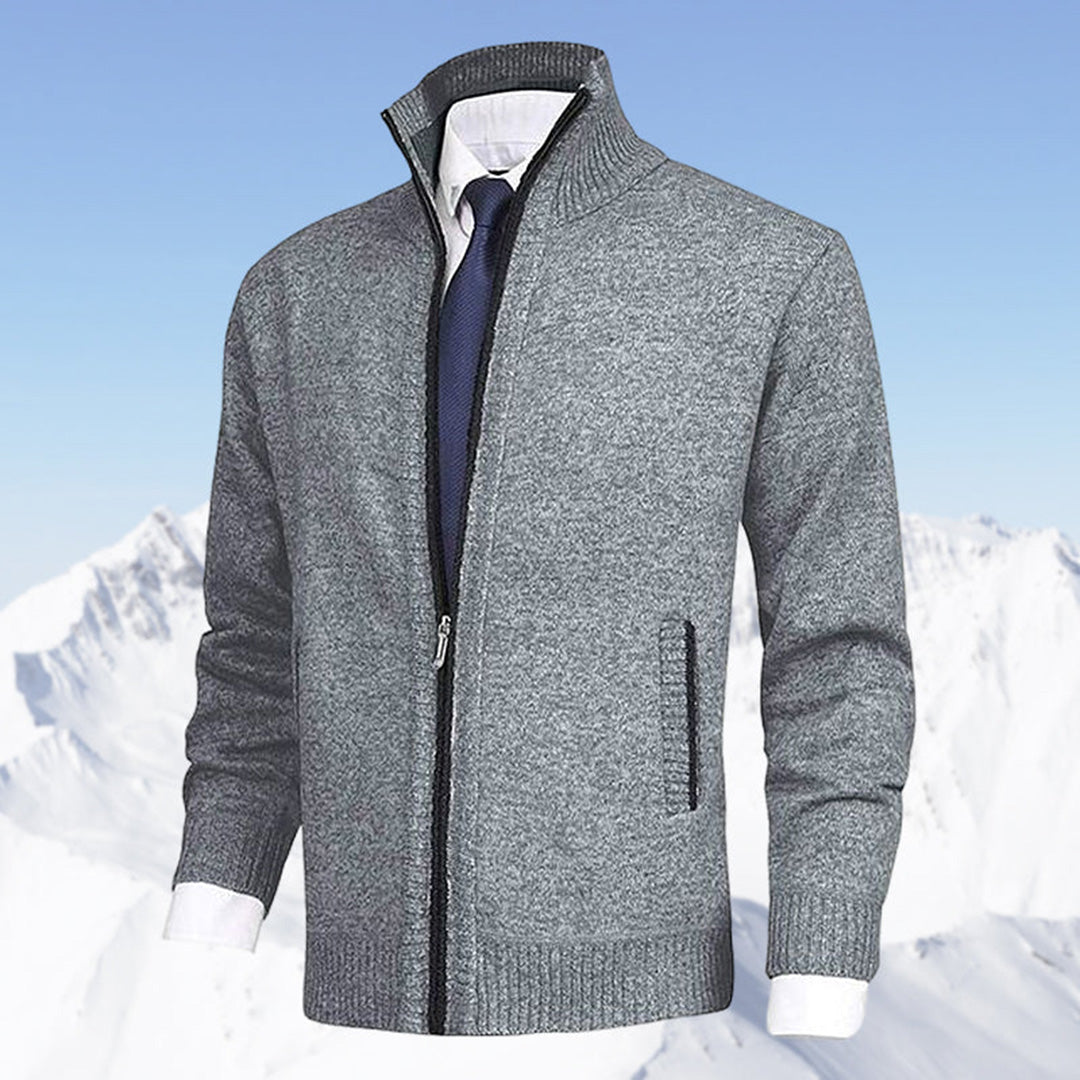 Beige fleece herenvest met rits, comfortabel en stijlvol, perfect voor dagelijks gebruik en eenvoudig te combineren.