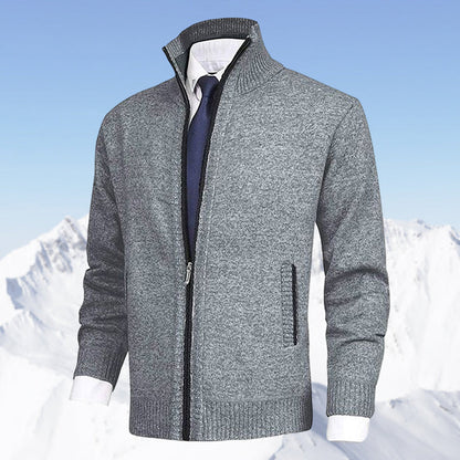 Beige fleece herenvest met rits, comfortabel en stijlvol, perfect voor dagelijks gebruik en eenvoudig te combineren.