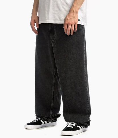 "Blauw oversized heren baggy skater jeans met losse pasvorm, perfect voor streetwear en casual stijl."
