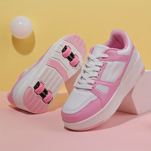 "Casual rollersportschoenen met afneembare wielen in een stijlvol ontwerp, ideaal voor avontuurlijk buitensporten."