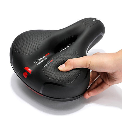 "Comfortabel ergonomisch fietszadel, waterdicht, ademend leder, reflector, geschikt voor alle fietsen, diverse kleuren."