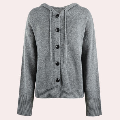"Dames hoodie vest grijs, zachte stof, stijlvol en comfortabel, geschikt voor elke outfit en gelegenheid."