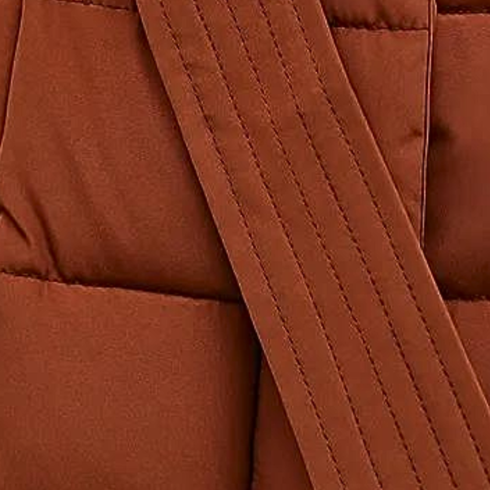 "Dikke moderne winterjas dames met gewatteerd design in olivengroen, beige, zwart, grijs of oranje voor stijlvolle warmte."