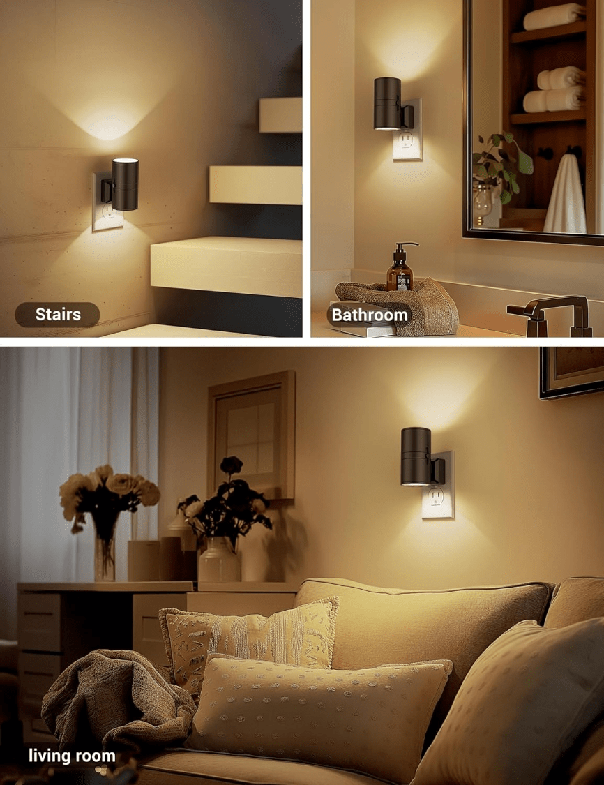"Dimbare LED nachtlamp met instelbare helderheid, compact ontwerp, zorgt voor rustgevende sfeer in elke kamer"