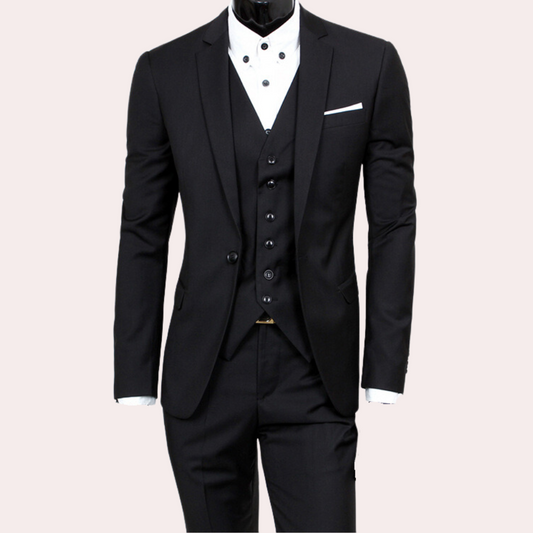 Elegant 3-delig heren zomerpak, slim fit, slanke pasvorm. Inclusief blazer, colbert en broek met klassieke en moderne look.