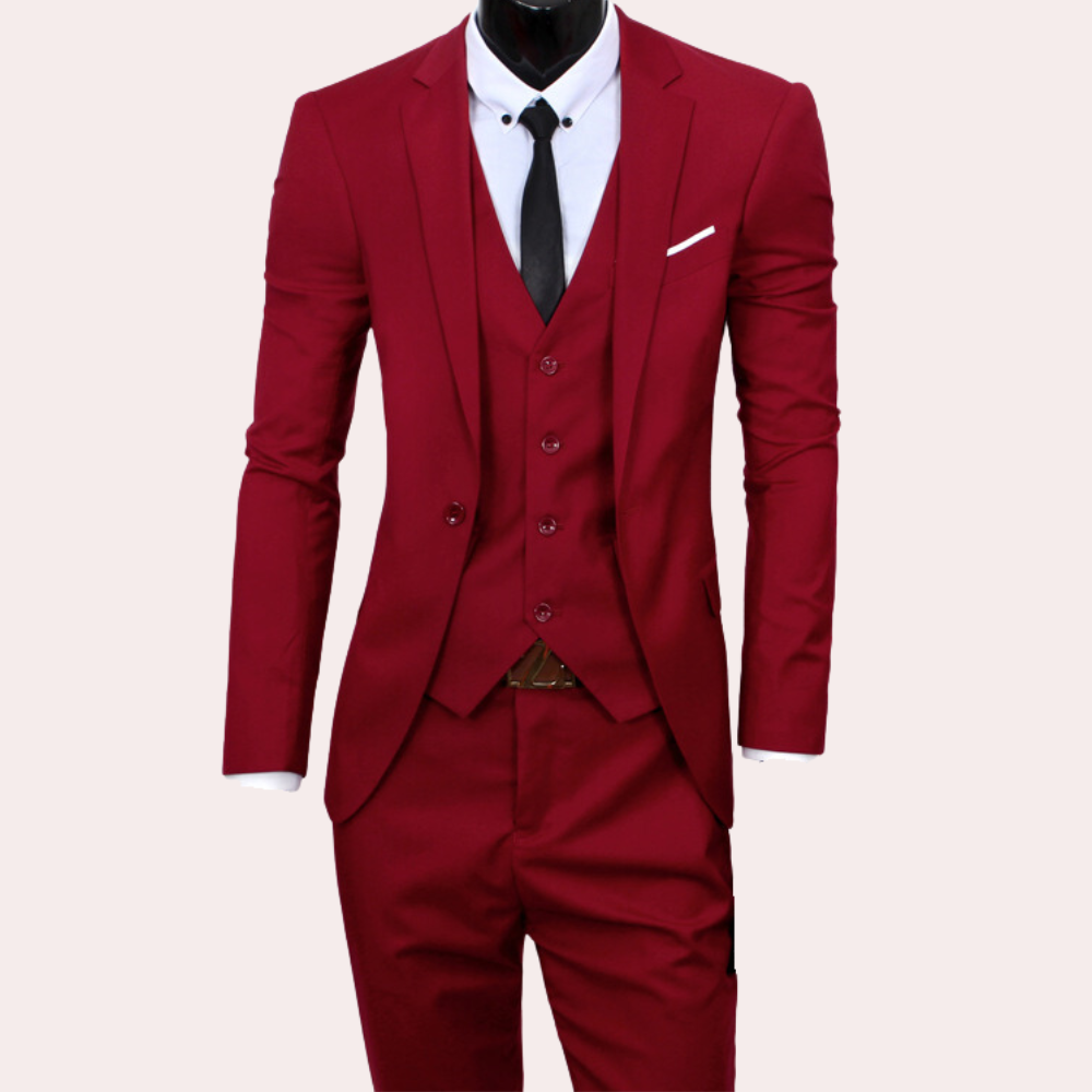 Elegant 3-delig heren zomerpak, slim fit, slanke pasvorm. Inclusief blazer, colbert en broek met klassieke en moderne look.