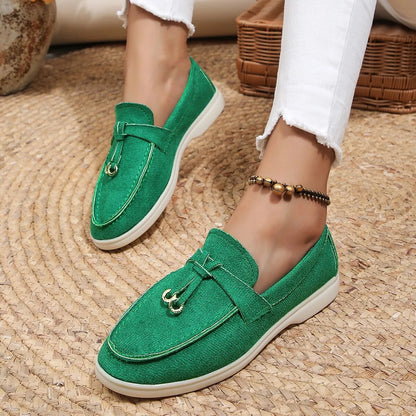 Elegant en comfortabel Sanne loafers in beige, tijdloze dameschoenen met slip-on gemak en stijlvol ontwerp voor elke gelegenh