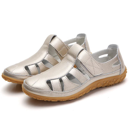 "Elegante dames sandalen met orthopedisch design en anti-slipzool, beige kleur, open teen, ideaal voor dagelijks gebruik."