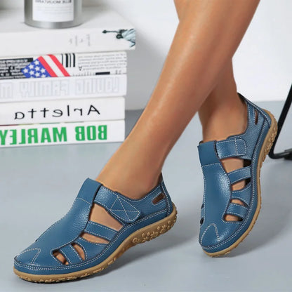 "Elegante dames sandalen met orthopedisch design en anti-slipzool, beige kleur, open teen, ideaal voor dagelijks gebruik."
