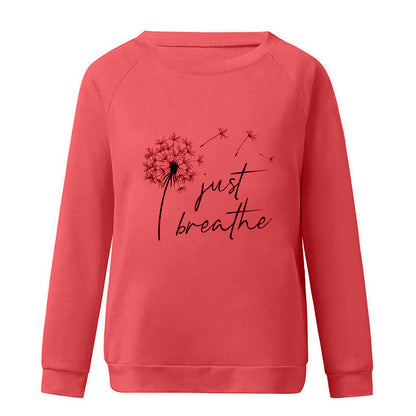 Elegante dames sweatshirt met lange mouwen, beschikbaar in blauw, bruin, groen, rood. Stijlvol en warm, ideaal voor elke outf